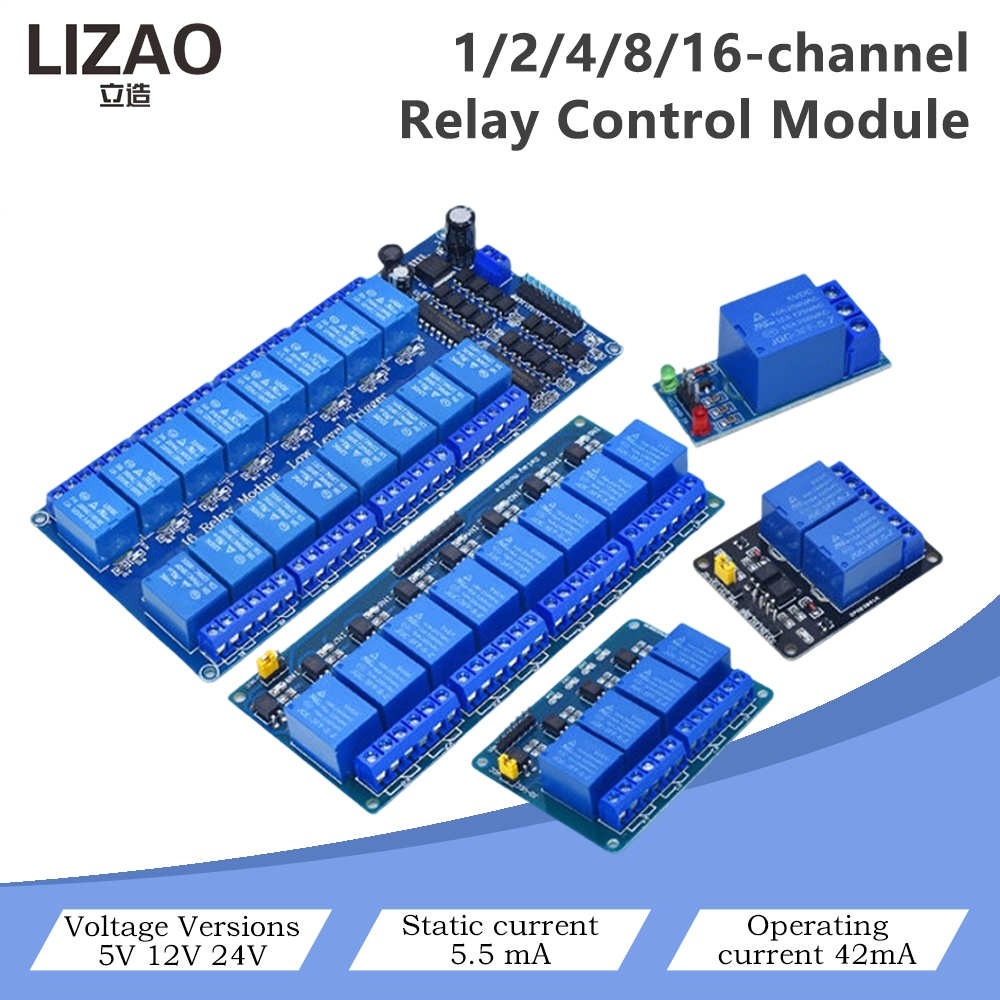 Home Automation Diy Projects - Modulo di Controllo Relè a 1/2/4/8/16