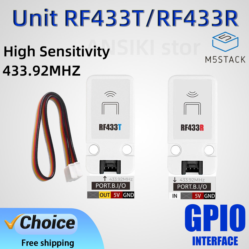 Diy Home Automation System - Kit Sistema IoT M5Stack Unit RF433T/RF433R